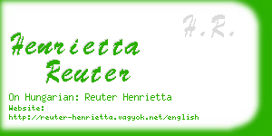 henrietta reuter business card